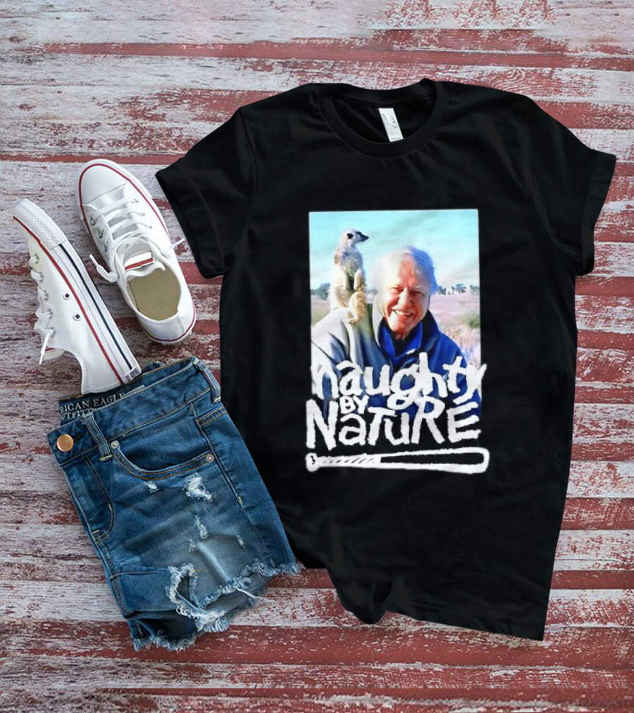 Naughty By Nature David Attenborough Meerkat Wildlife Photo T-Shirt