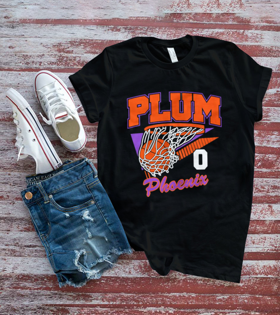 Phoenix Suns Plum Basketball Hoop Net Number 0 T-Shirt
