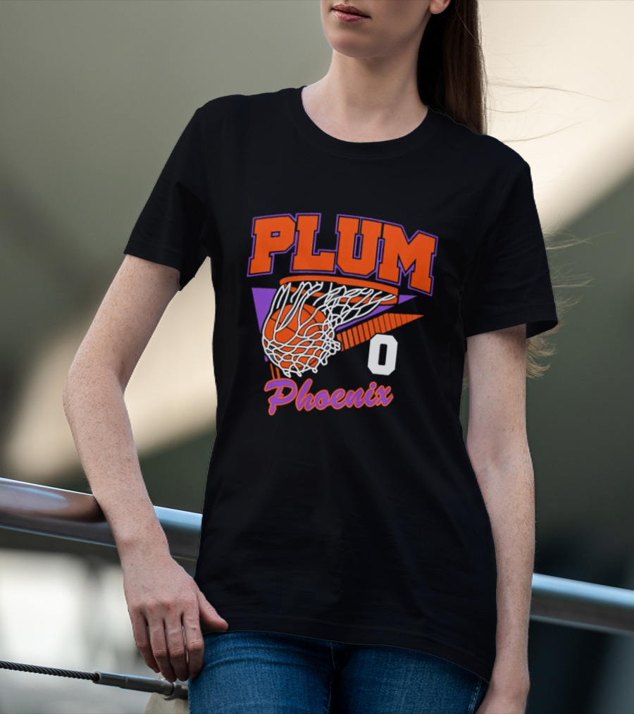 Phoenix Suns Plum Basketball Hoop Net Number 0 T-Shirt