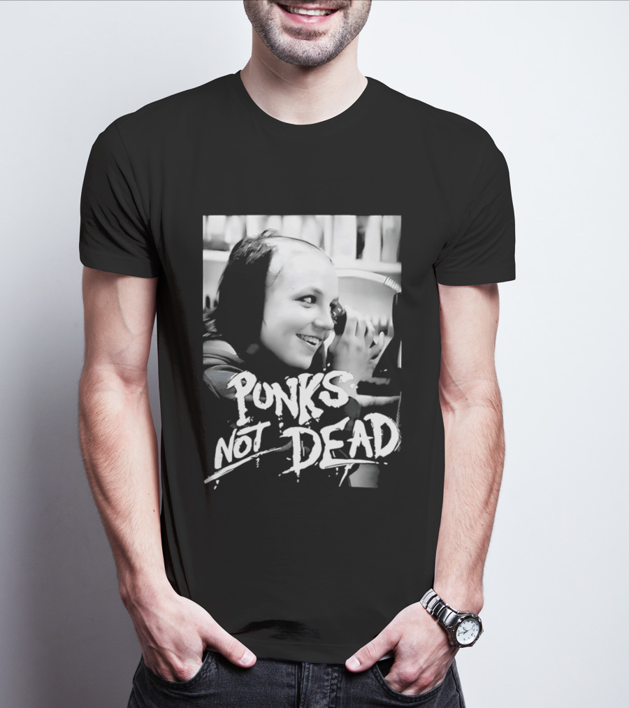 Punks Not Dead Britney Spears Iconic Shaved Look T-Shirt