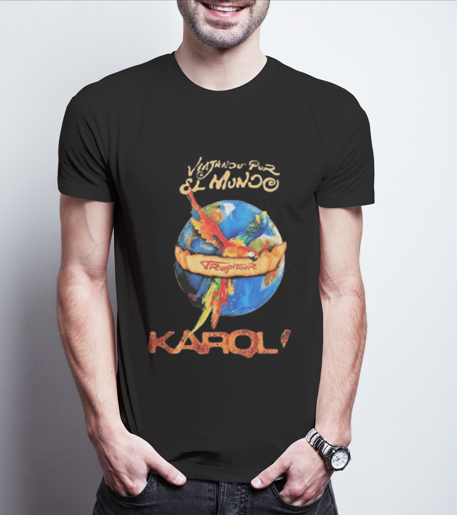 Viajando Por El Mundo Tropitour 2026 Karol G Dates T-Shirt