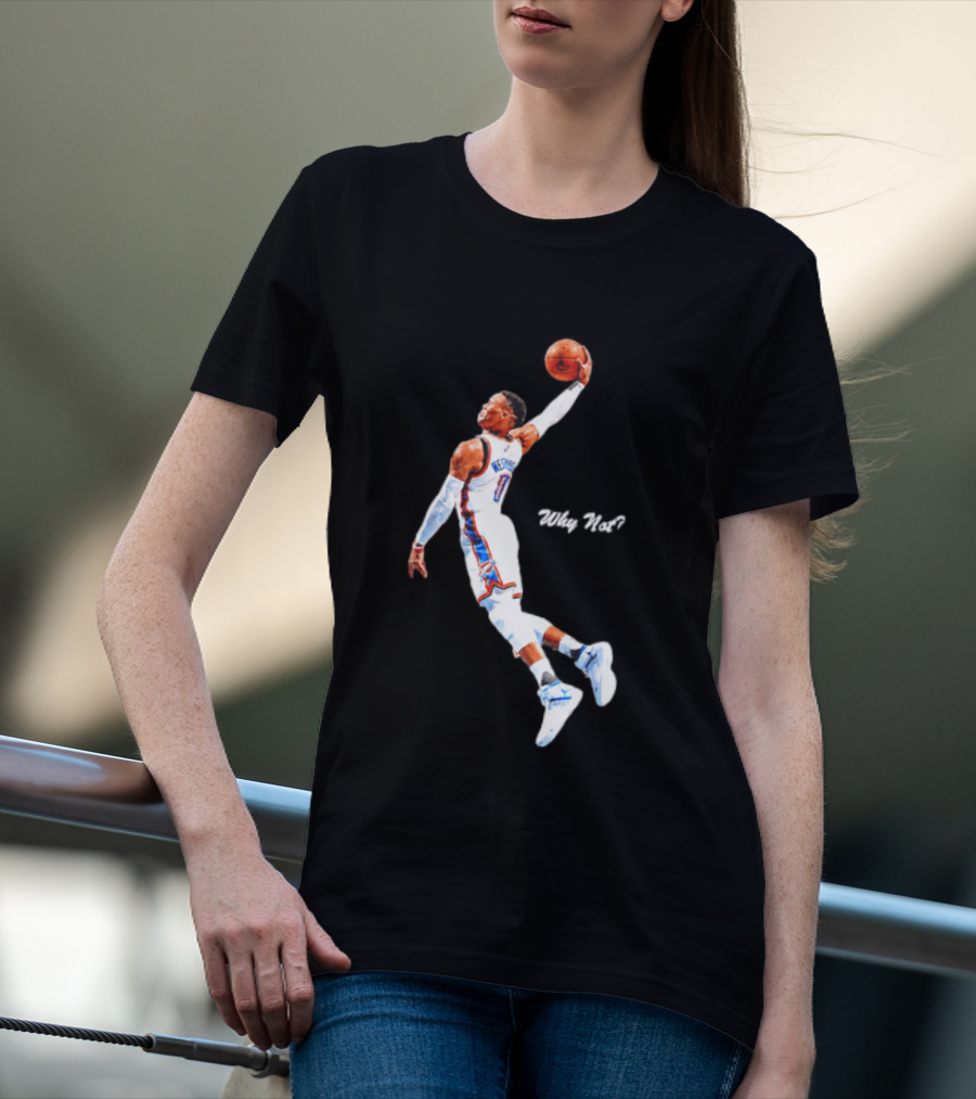 Russell Westbrook OKC Thunder Why Not Basketball Dunk T-Shirt