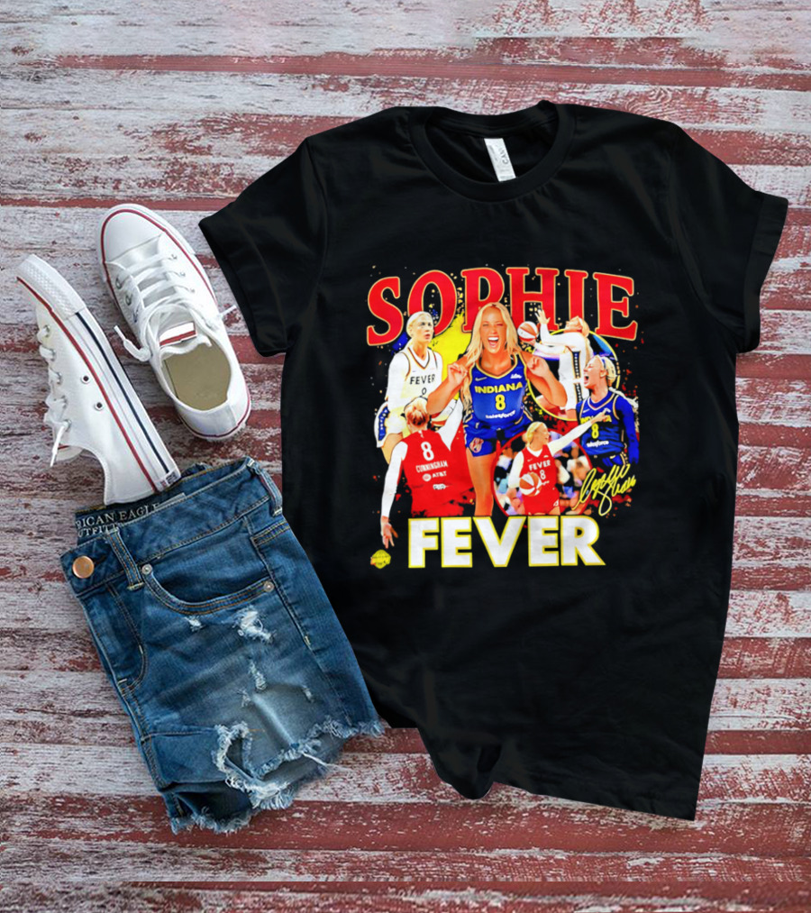 Sophie Cunningham Indiana Fever 8 Basketball Star T-Shirt