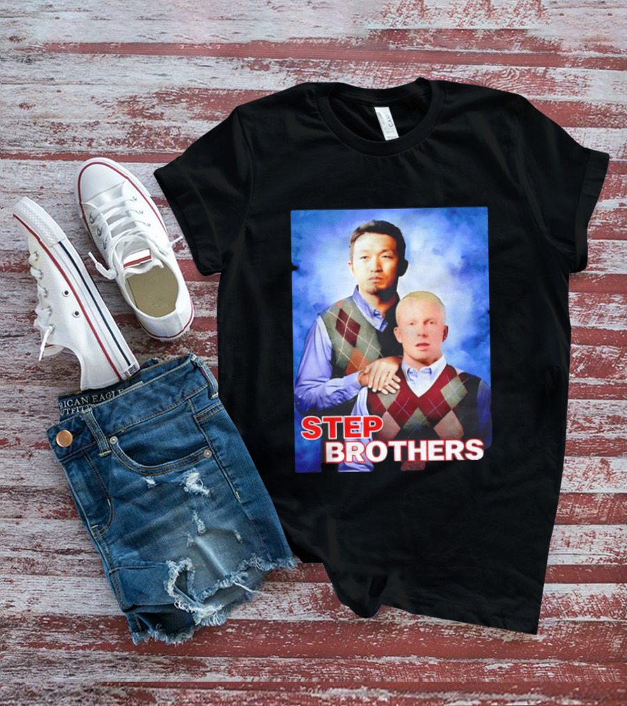 Step Brothers Two Men Argyle Vests Blue T-Shirt