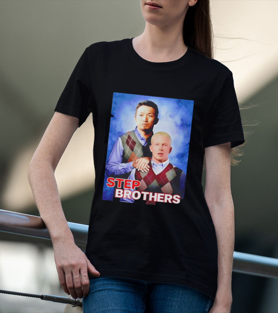 Step Brothers Two Men Argyle Vests Blue T-Shirt