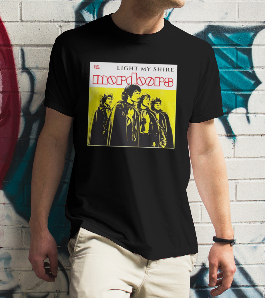 The Light My Shire Mordoors Four Hobbits Cloaks Yellow T-Shirt