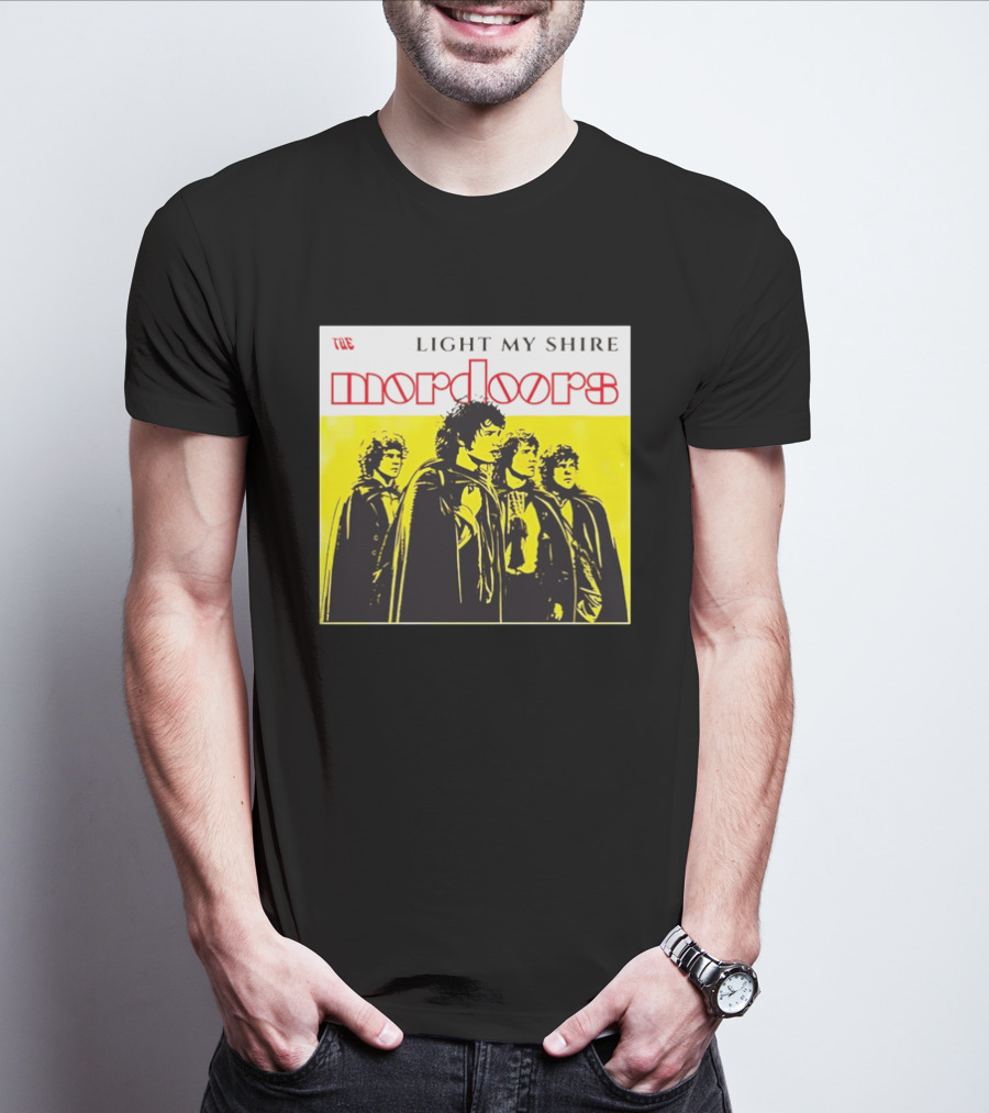 The Light My Shire Mordoors Four Hobbits Cloaks Yellow T-Shirt