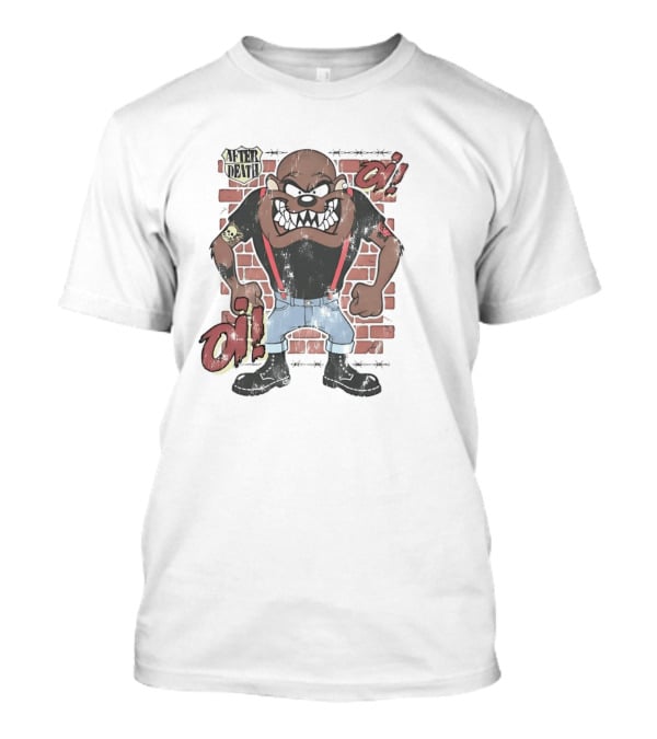 After Death Oi Distressed Skinhead Taz Suspenders Brick Wall T-Shirt