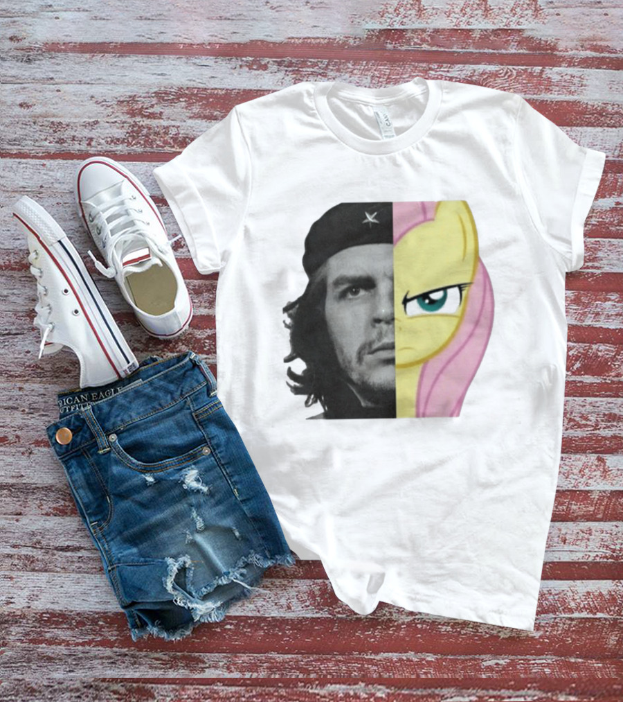 Che Guevara Fluttershy Crossover Fusion Face Mashup T-Shirt