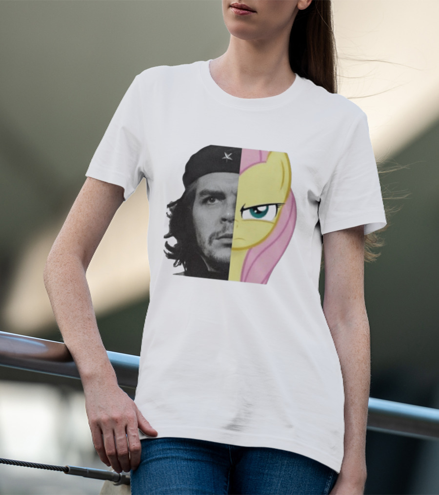 Che Guevara Fluttershy Crossover Fusion Face Mashup T-Shirt