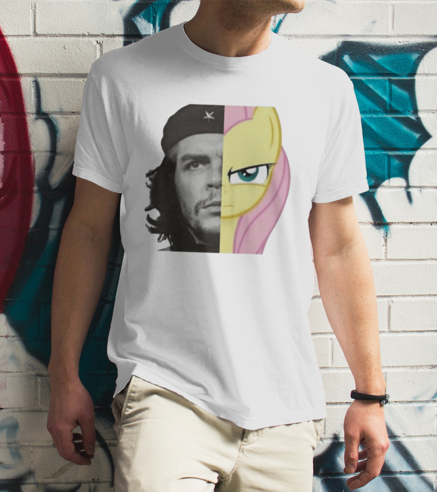 Che Guevara Fluttershy Crossover Fusion Face Mashup T-Shirt