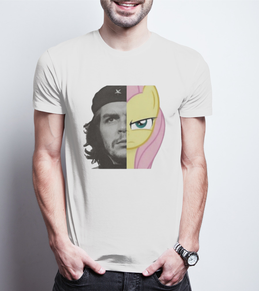 Che Guevara Fluttershy Crossover Fusion Face Mashup T-Shirt