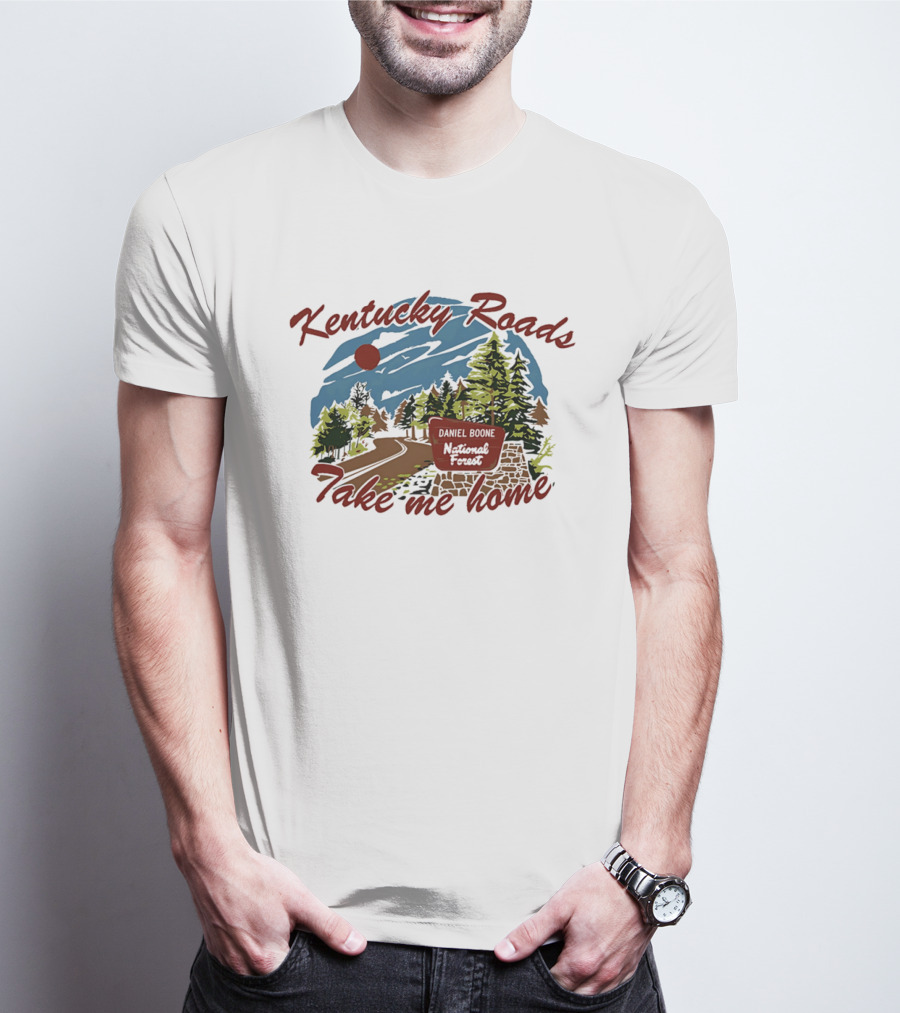 Kentucky Roads Take Me Home Daniel Boone National Forest Scenery T-Shirt