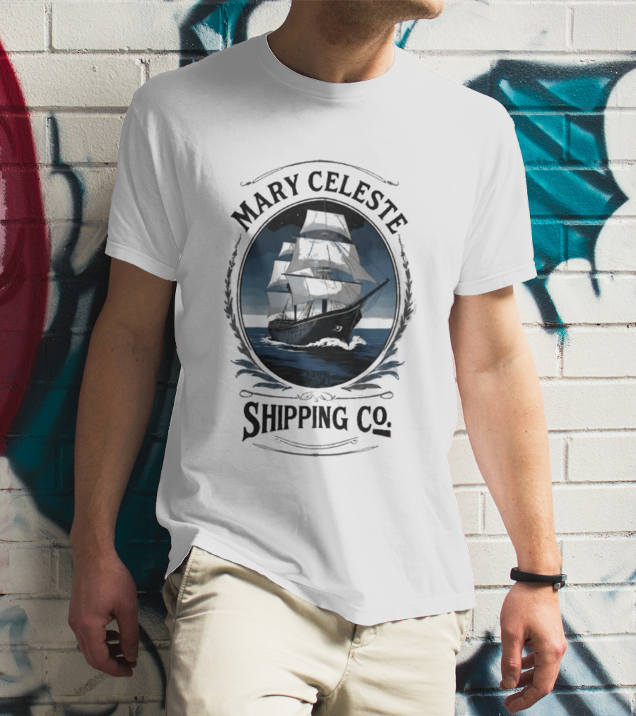 Mary Celeste Shipping Co Sailboat Ocean Adventure T-Shirt