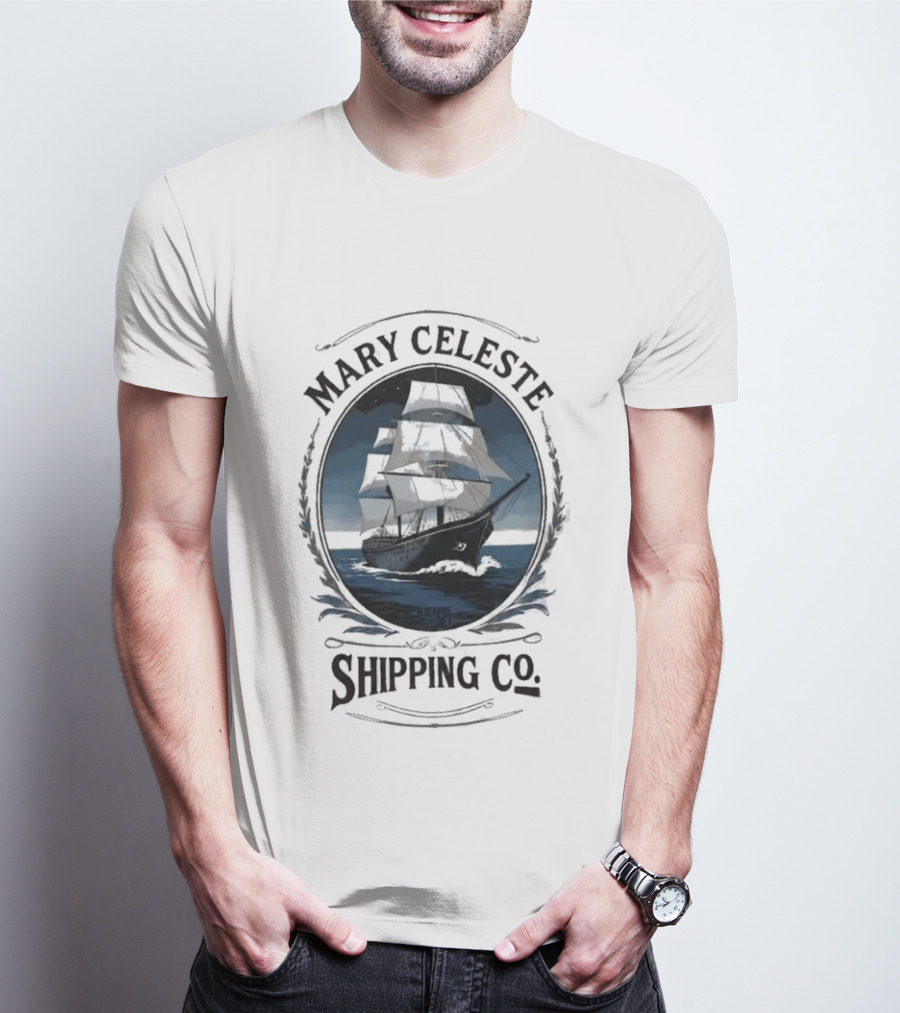 Mary Celeste Shipping Co Sailboat Ocean Adventure T-Shirt