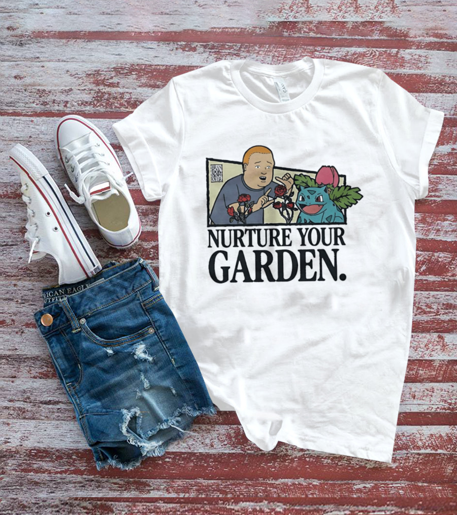 Bobby Hill Ivysaur Roses Nurture Your Garden Cartoon T-Shirt