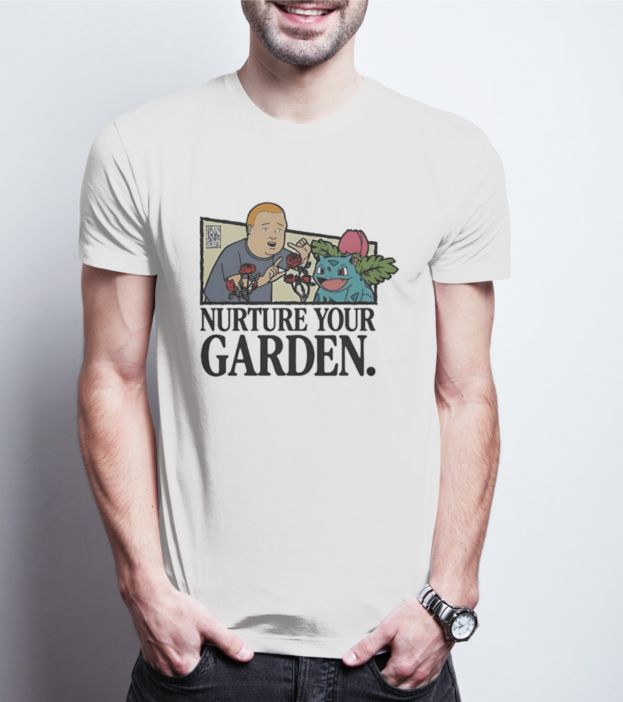 Bobby Hill Ivysaur Roses Nurture Your Garden Cartoon T-Shirt