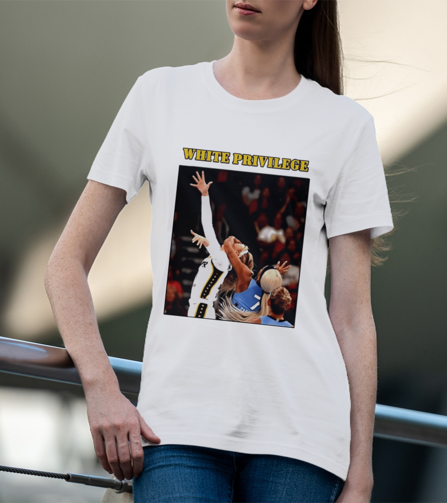 WHITE PRIVILEGE Sophie Cunningham DiJonai Carrington Basketball Confrontation T-Shirt