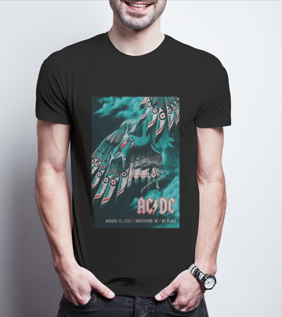 AC DC August 13 2026 Vancouver BC Place T-Shirt