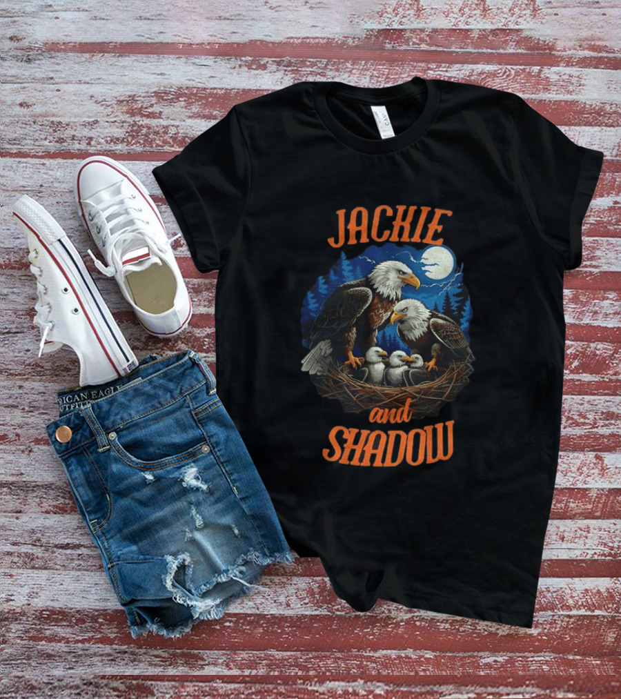 Jackie And Shadow Bald Eagles Together In Nest Under Moonlight 2012 2026 T-Shirt