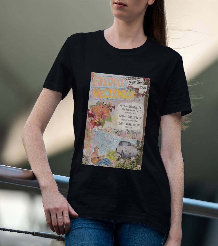 Freddie McClendon Fall Tour 2026 Nashville The Basement Concert T-Shirt