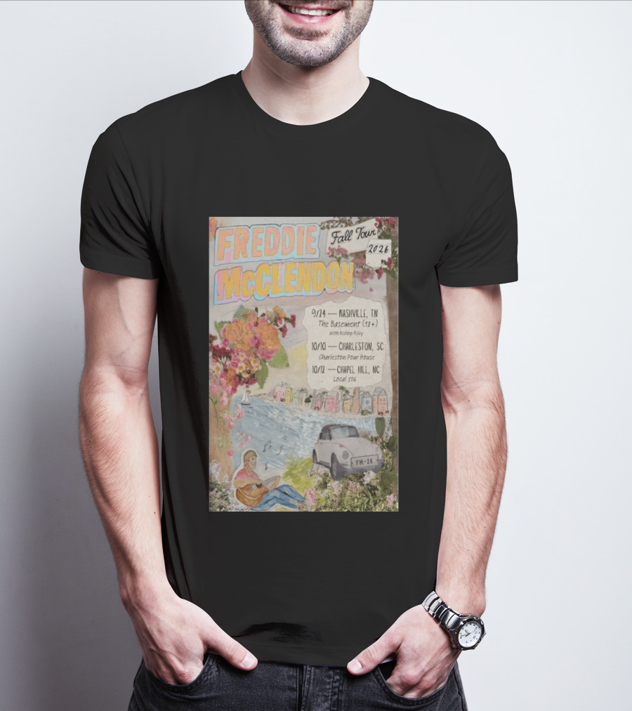 Freddie McClendon Fall Tour 2026 Nashville The Basement Concert T-Shirt