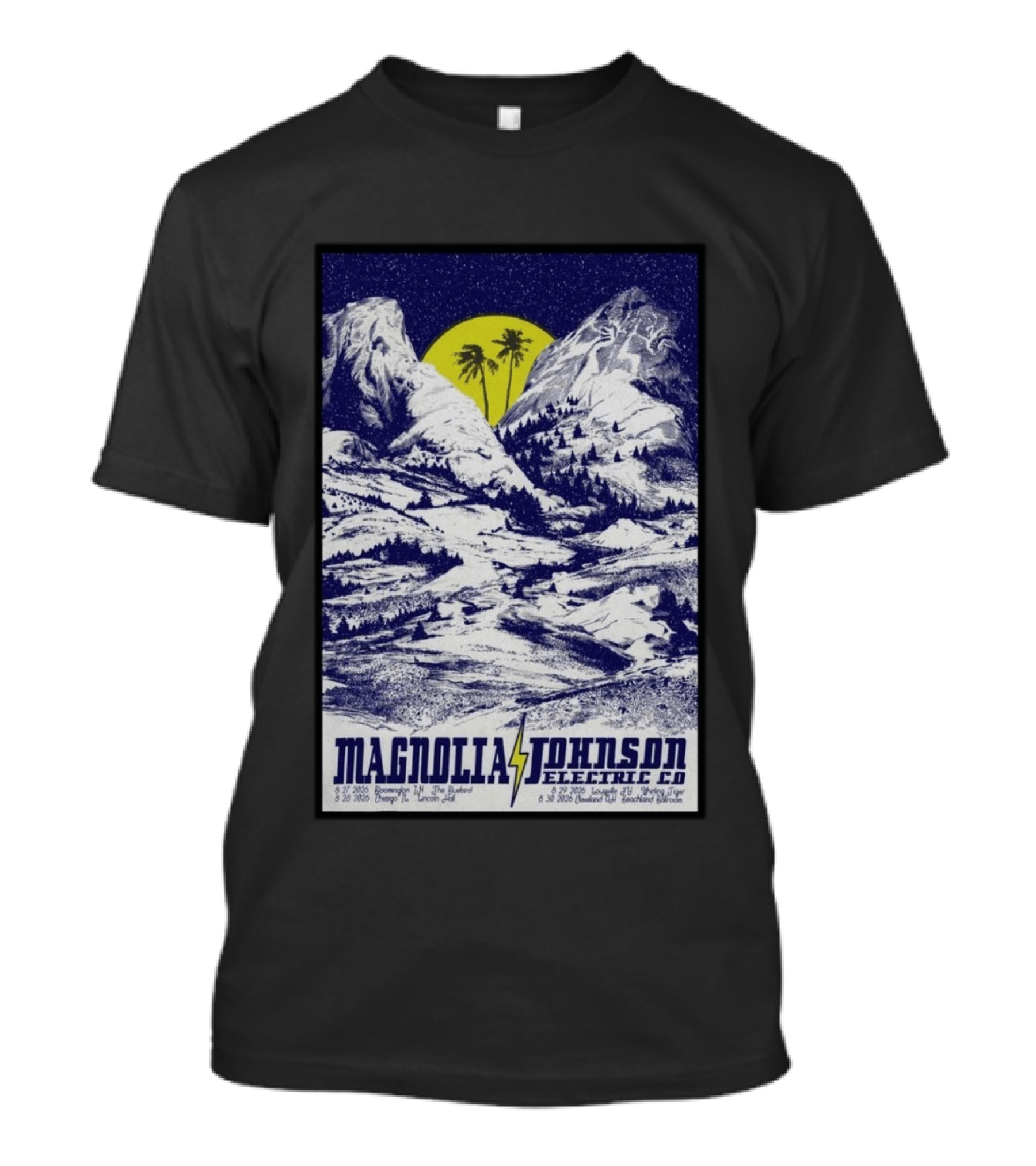 Magnolia Johnson Electric Co Tour 2026 Bloomington Chicago Lincoln Hall Louisville Bowling Green T-Shirt