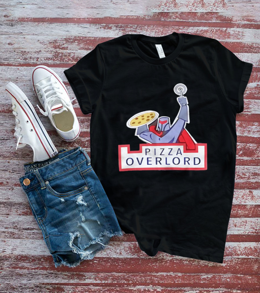 Pizza Overlord Knight With Pizza Slice And Cutter T-Shirt