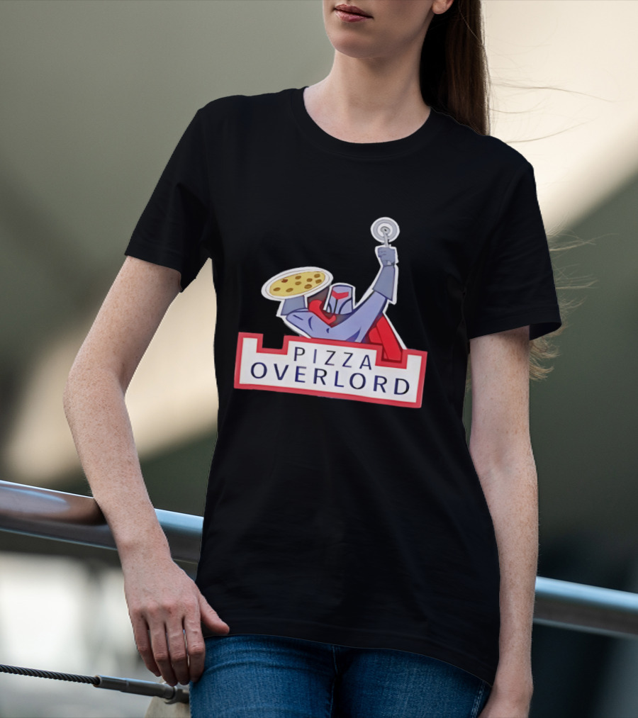 Pizza Overlord Knight With Pizza Slice And Cutter T-Shirt
