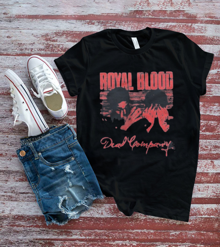 Royal Blood Dead Company Faded Texture Abstract Face T-Shirt