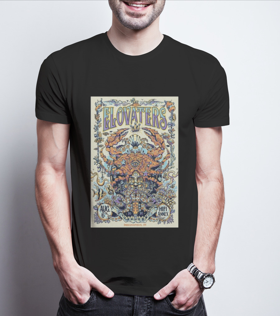 The Elovaters Aug 6 2026 Indianapolis IN Hifi Annex Tour T-Shirt