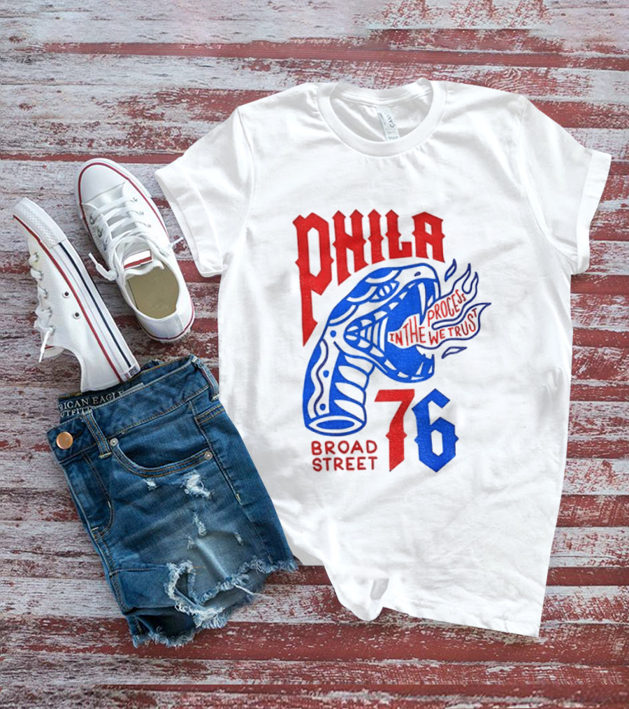 Phila 76 Broad Street In The Process We Trust Serpent T-Shirt