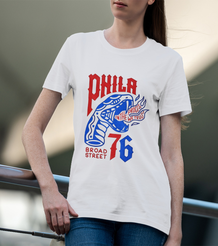 Phila 76 Broad Street In The Process We Trust Serpent T-Shirt