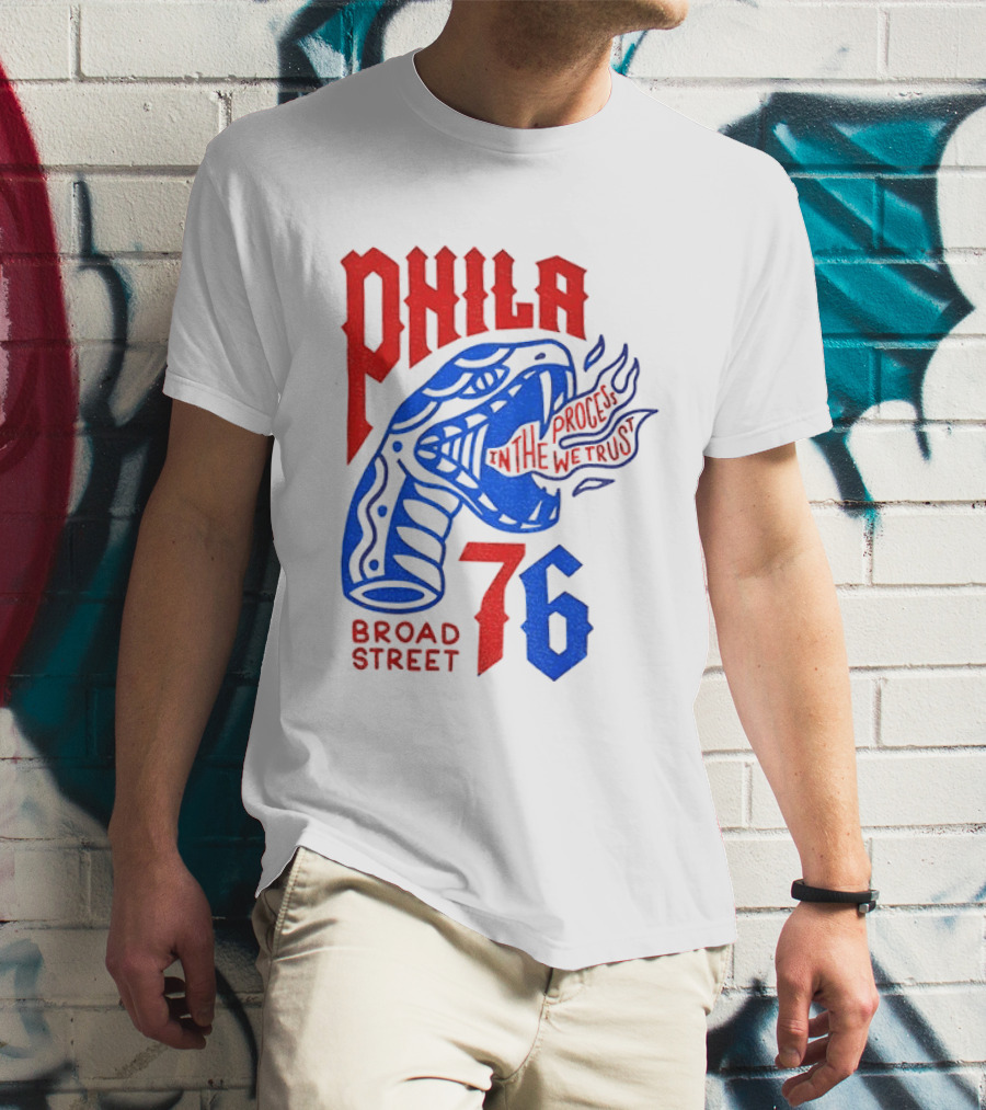 Phila 76 Broad Street In The Process We Trust Serpent T-Shirt