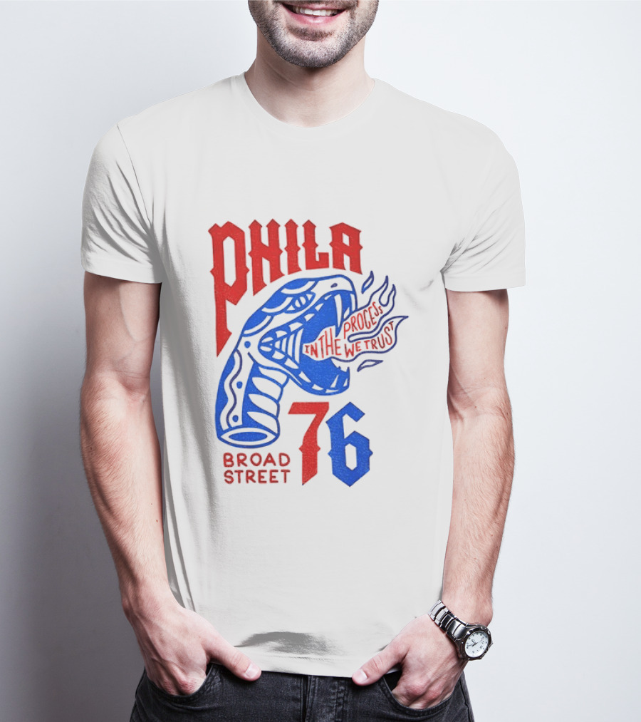 Phila 76 Broad Street In The Process We Trust Serpent T-Shirt