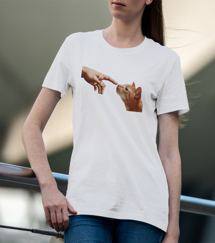 The Creation Of Adam Cat Edition T-Shirt