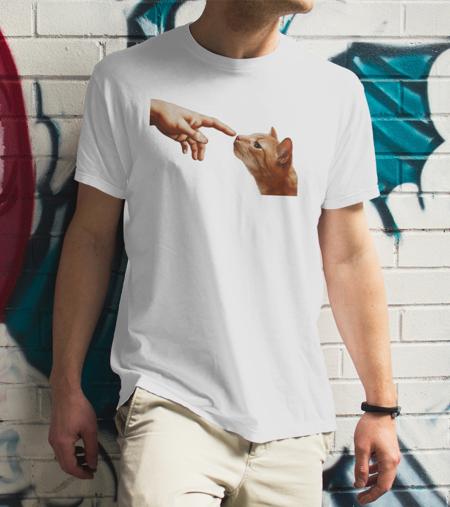 The Creation Of Adam Cat Edition T-Shirt