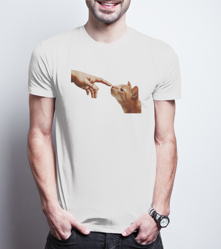 The Creation Of Adam Cat Edition T-Shirt