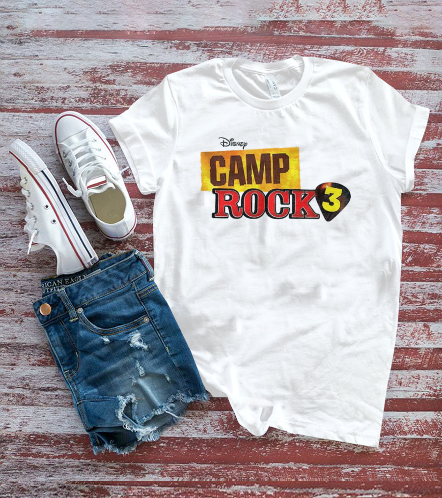 Disney Camp Rock 3 Logo And Guitar Pick T-Shirt