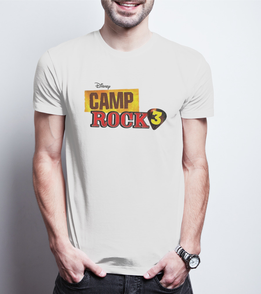 Disney Camp Rock 3 Logo And Guitar Pick T-Shirt
