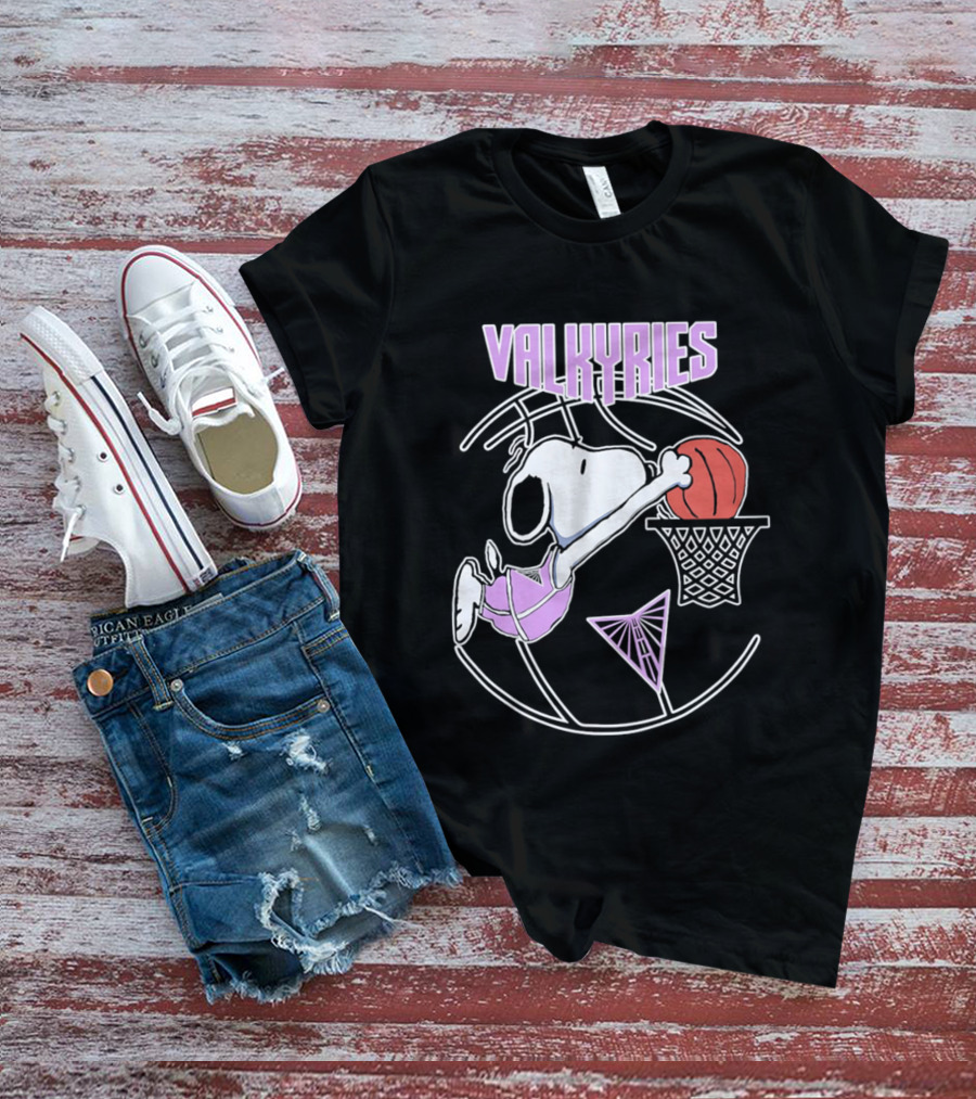 Valkyries Snoopy Basketball Slam Dunk T-Shirt