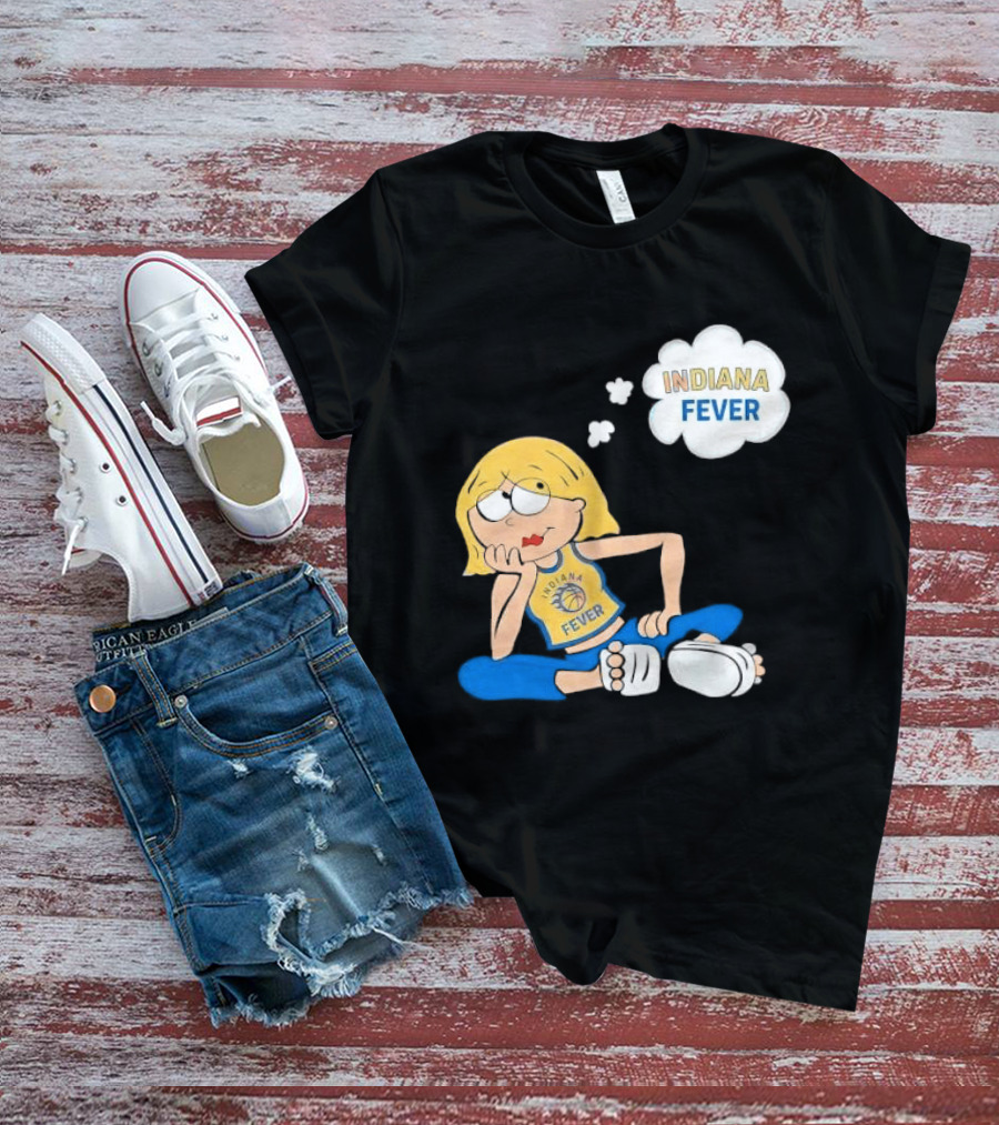WNBA Indiana Fever Blonde Girl Cartoon Thought Bubble T-Shirt