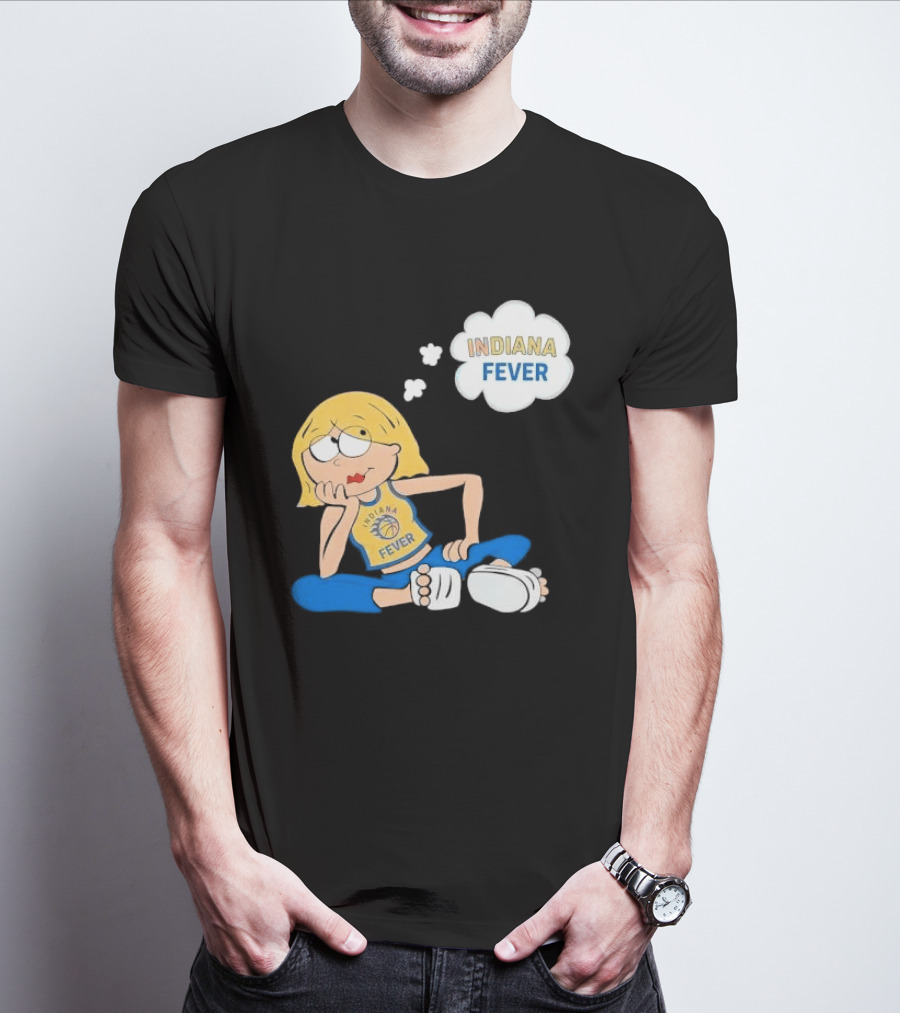 WNBA Indiana Fever Blonde Girl Cartoon Thought Bubble T-Shirt