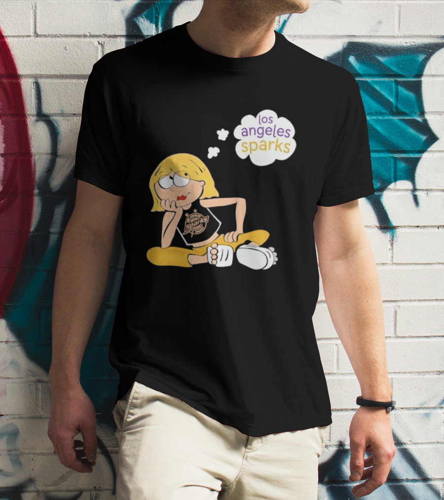 Los Angeles Sparks WNBA Blonde Girl With Astronaut Thought Bubble T-Shirt
