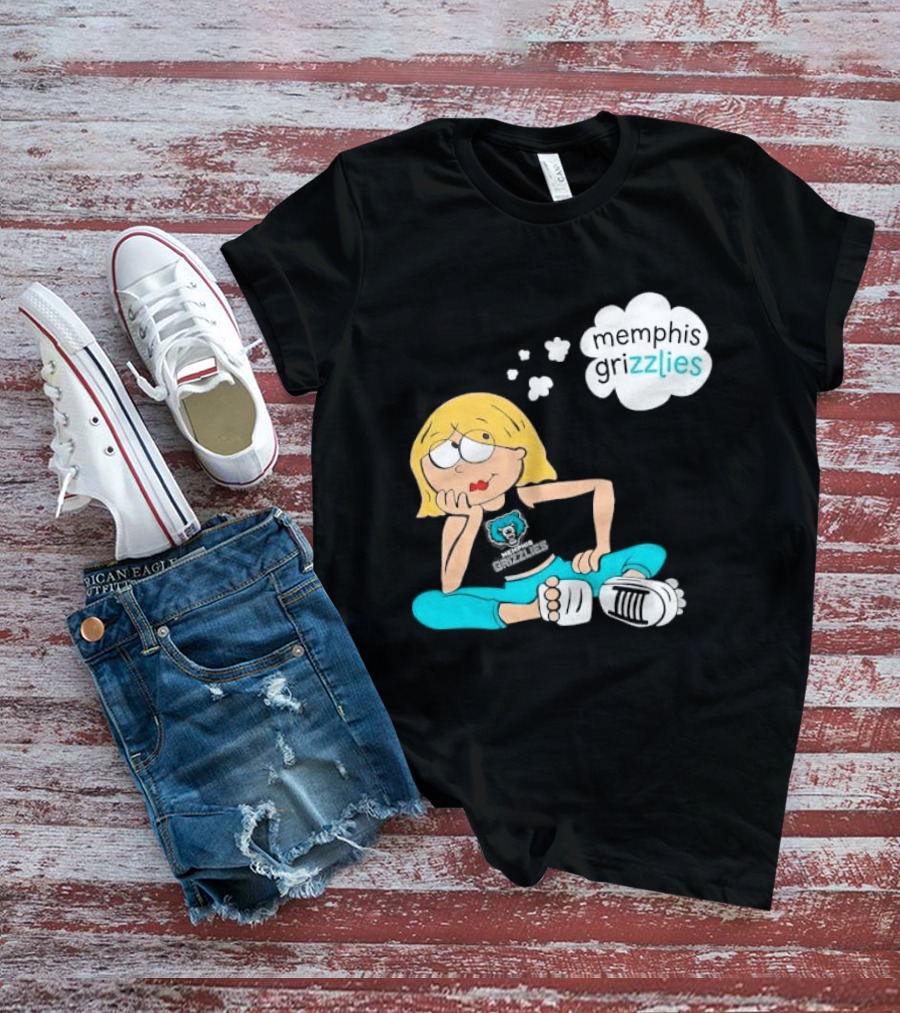 Memphis Grizzlies NBA Cartoon Blonde Girl Daydreaming Thought Bubble T-Shirt
