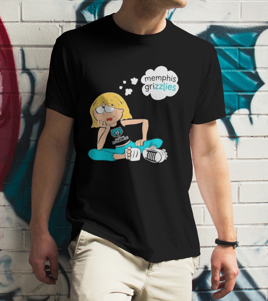 Memphis Grizzlies NBA Cartoon Blonde Girl Daydreaming Thought Bubble T-Shirt