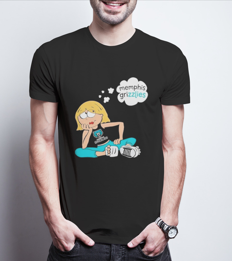 Memphis Grizzlies NBA Cartoon Blonde Girl Daydreaming Thought Bubble T-Shirt