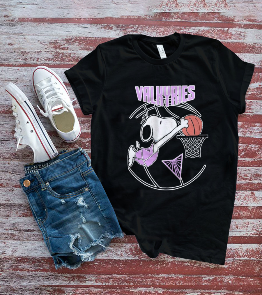 Snoopy Valkyries Basketball Dunk WNBA Golden State T-Shirt