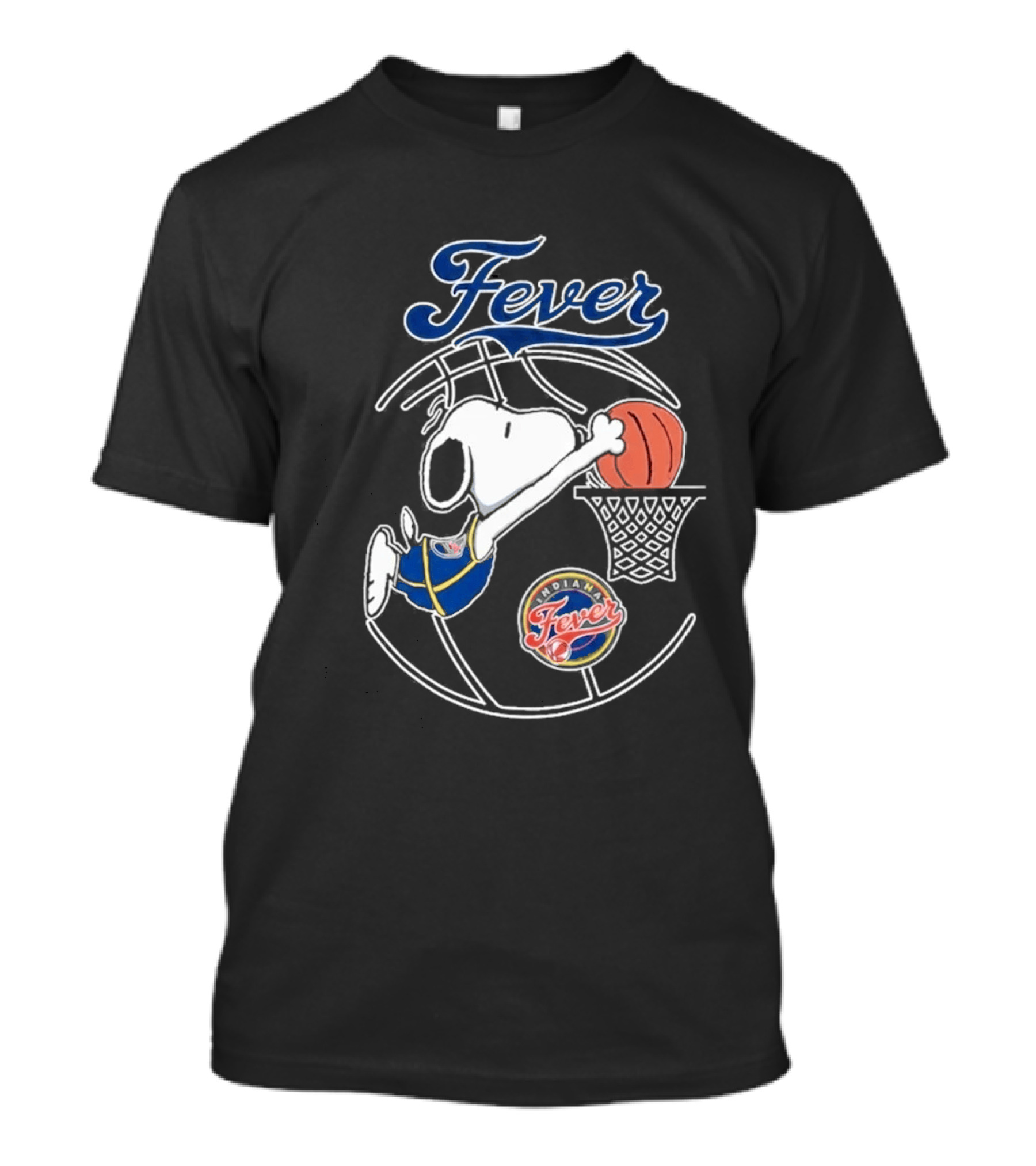 Snoopy Dunking Basketball Indiana Fever WNBA Peanuts T-Shirt