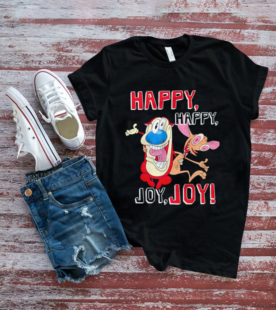 Happy Happy Joy Joy Ren Stimpy Characters T-Shirt